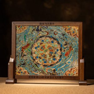 Cloisonné Enamel Screen, Dunhuang Style